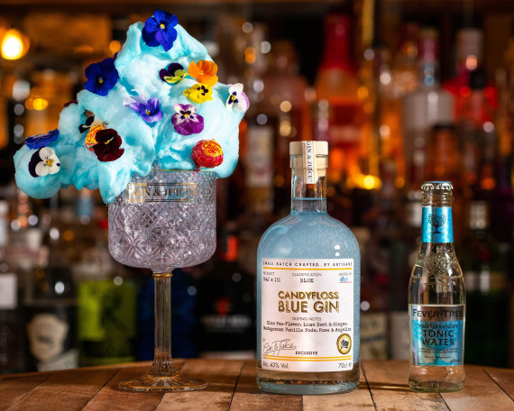 Blue Shimmer Candy Floss Organic Craft Gin