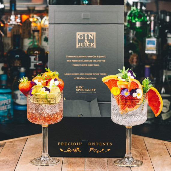 Elevate Your Gin Experience: Discover GIN & JUICE Premium Glassware Goblet  Sets